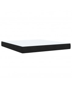 Giroletto a Molle con Materasso Nero 180x200 cm in Velluto