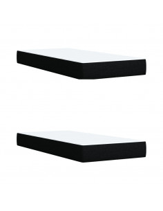 Giroletto a Molle con Materasso Nero 200x200 cm in Tessuto 2