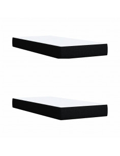 Giroletto a Molle con Materasso Nero 200x200 cm in Tessuto 2