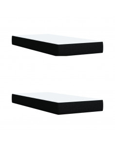 Giroletto a Molle con Materasso Nero 200x200 cm in Tessuto 2