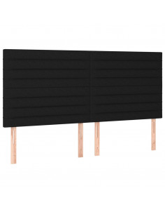 Giroletto a Molle con Materasso Nero 200x200 cm in Tessuto 2