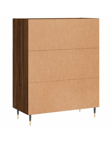 Credenza Rovere Marrone 69,5x34x90 cm in Legno Multistrato