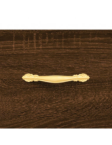 Credenza Rovere Marrone 69,5x34x90 cm in Legno Multistrato