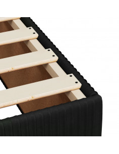 Giroletto a Molle con Materasso Nero 80x200 cm in Velluto