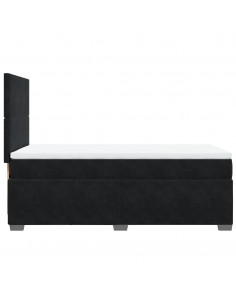 Giroletto a Molle con Materasso Nero 80x200 cm in Velluto 2