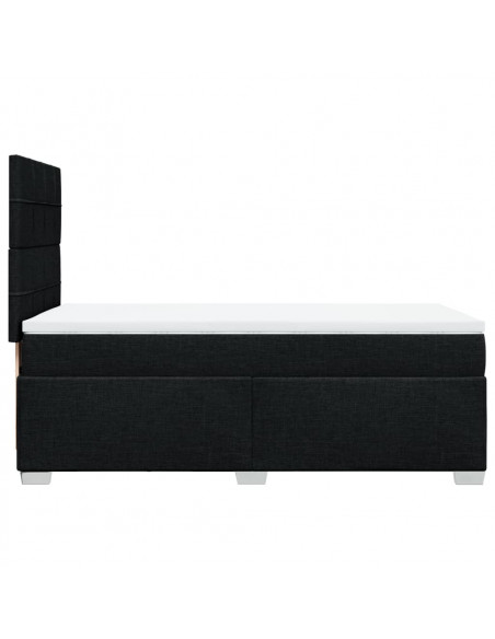 Giroletto a Molle con Materasso Nero 80x200 cm inTessuto