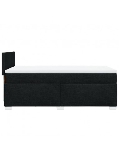 Giroletto a Molle con Materasso Nero 80x200 cm inTessuto