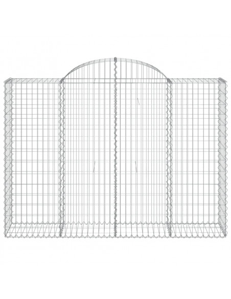 Cesti Gabbioni ad Arco 10 pz 200x50x140/160 cm Ferro Zincato