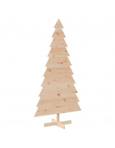 Albero di Natale Decorativo in Legno 180 cm Legno Massello Pino 2