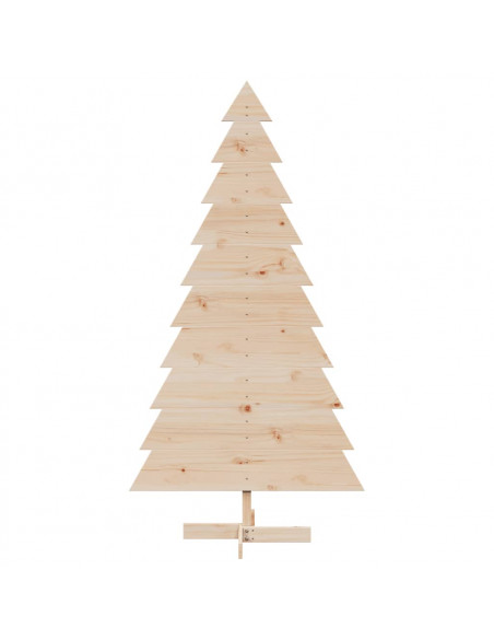 Albero di Natale Decorativo in Legno 180 cm Legno Massello Pino