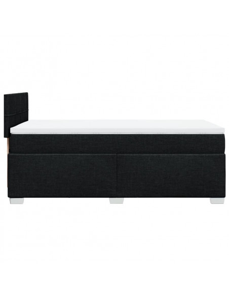 Giroletto a Molle con Materasso Nero 90x190 cm in Tessuto