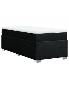 Giroletto a Molle con Materasso Nero 90x190 cm in Tessuto 2