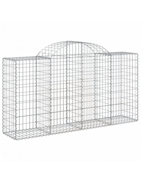Cesti Gabbioni ad Arco 3 pz 200x50x100/120 cm Ferro Zincato