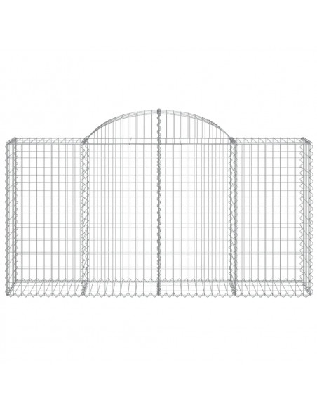 Cesti Gabbioni ad Arco 3 pz 200x50x100/120 cm Ferro Zincato