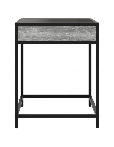 Comodino con LED Infinity Grigio Sonoma 40x40x51 cm