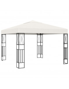 Gazebo 3x3 m Crema in Tessuto 2