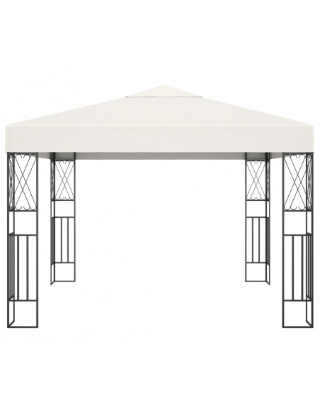 Gazebo 3x3 m Crema in Tessuto