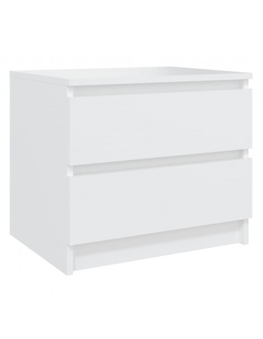Comodino Bianco 50x39x43,5 cm in Legno Multistrato