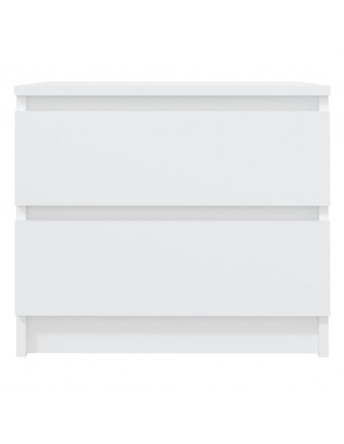 Comodino Bianco 50x39x43,5 cm in Legno Multistrato