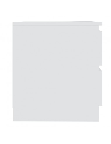 Comodino Bianco 50x39x43,5 cm in Legno Multistrato