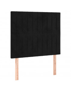 Giroletto a Molle con Materasso Nero 90x190 cm in Velluto 2