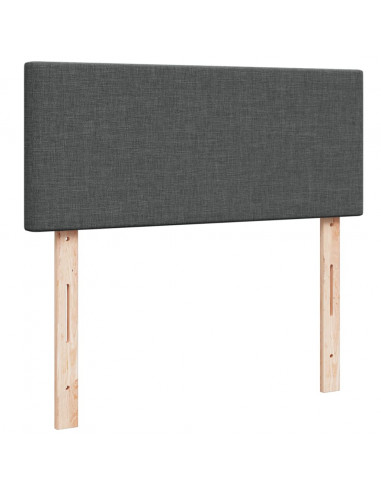 Giroletto a Molle con Materasso Grigio Scuro 120x200 cm Tessuto