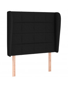 Giroletto a Molle con Materasso Nero 90x200 cm in Tessuto 2