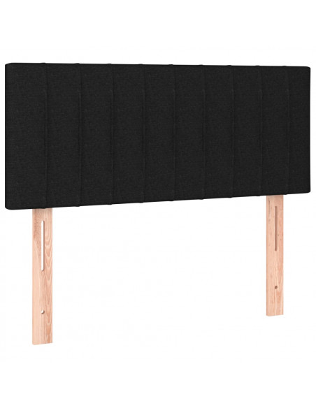 Giroletto a Molle con Materasso Nero 90x200 cm in Tessuto