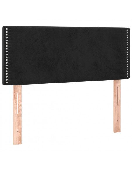 Giroletto a Molle con Materasso Nero 90x200 cm in Velluto