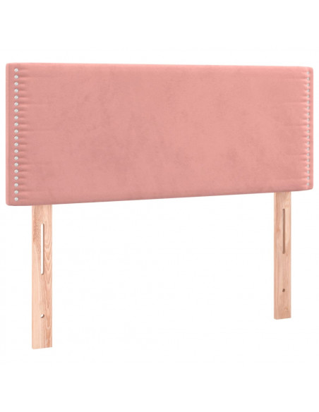 Giroletto a Molle con Materasso Rosa 120x200 cm in Velluto
