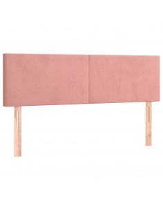 Giroletto a Molle con Materasso Rosa 140x190 cm in Velluto 2