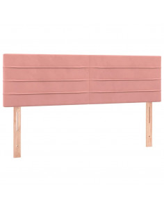 Giroletto a Molle con Materasso Rosa 140x190 cm in Velluto