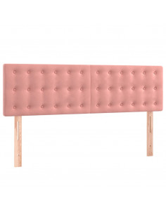 Giroletto a Molle con Materasso Rosa 140x190 cm in Velluto