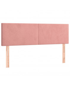 Giroletto a Molle con Materasso Rosa 140x200 cm in Velluto 2