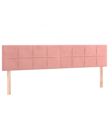 Giroletto a Molle con Materasso Rosa 160x200 cm in Velluto