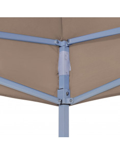 Tetto per Tendone per Feste 4x3 m Grigio Talpa 270 g/m²