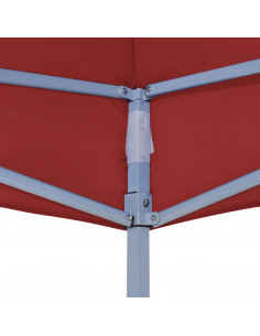 Tetto per Tendone per Feste 4x3 m Rosso Borgogna 270 g/m²