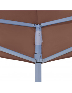 Tetto per Tendone per Feste 4x3 m Marrone 270 g/m²