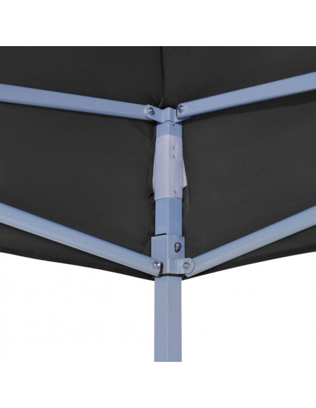 Tetto per Tendone per Feste 4x3 m Nero 270 g/m²