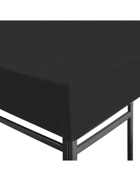 Copertura Superiore per Gazebo 270 g/m² 3x3 m Nera