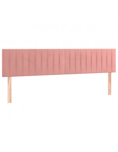 Giroletto a Molle con Materasso Rosa 160x200 cm in Velluto