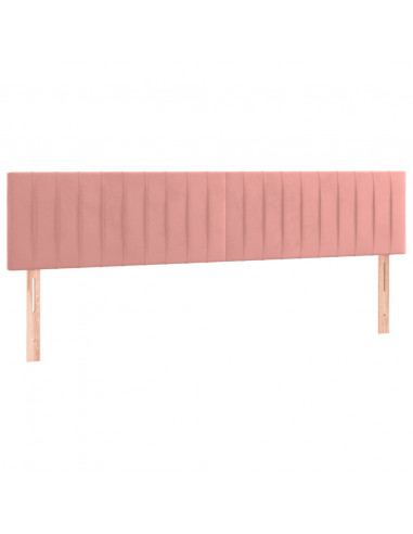 Giroletto a Molle con Materasso Rosa 160x200 cm in Velluto