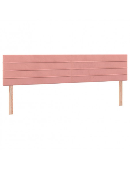 Giroletto a Molle con Materasso Rosa 160x200 cm in Velluto