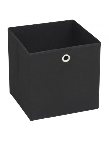 Contenitori 4 pz in Tessuto non Tessuto 32x32x32 cm Nero