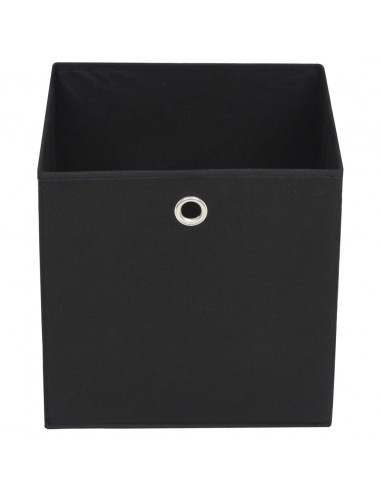 Contenitori 10 pz in Tessuto non Tessuto 32x32x32 cm Nero