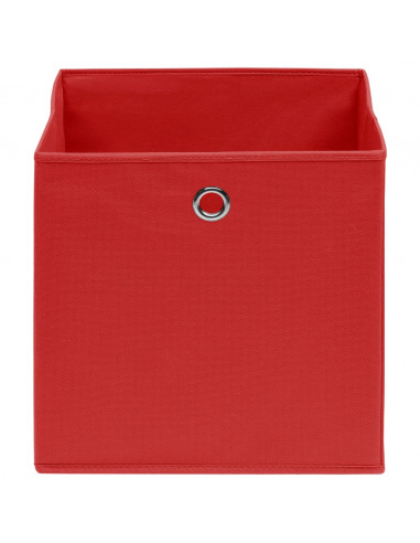 Contenitori 4 pz in Tessuto non Tessuto 28x28x28 cm Rosso