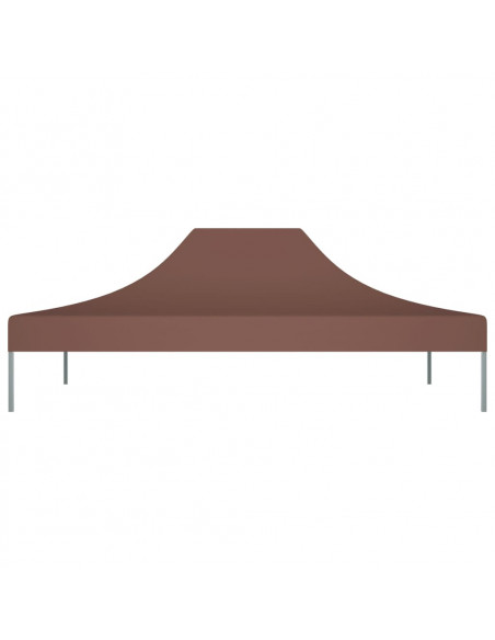 Tetto per Tendone per Feste 4x3 m Marrone 270 g/m²