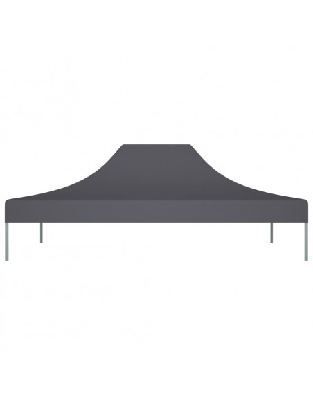 Tetto per Tendone per Feste 4,5x3 m Antracite 270 g/m²