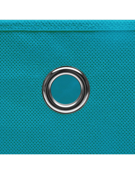 Contenitori 10 pz in Tessuto non Tessuto 28x28x28 cm Azzurro