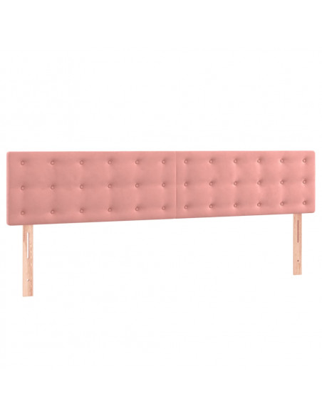 Giroletto a Molle con Materasso Rosa 180x200 cm in Velluto